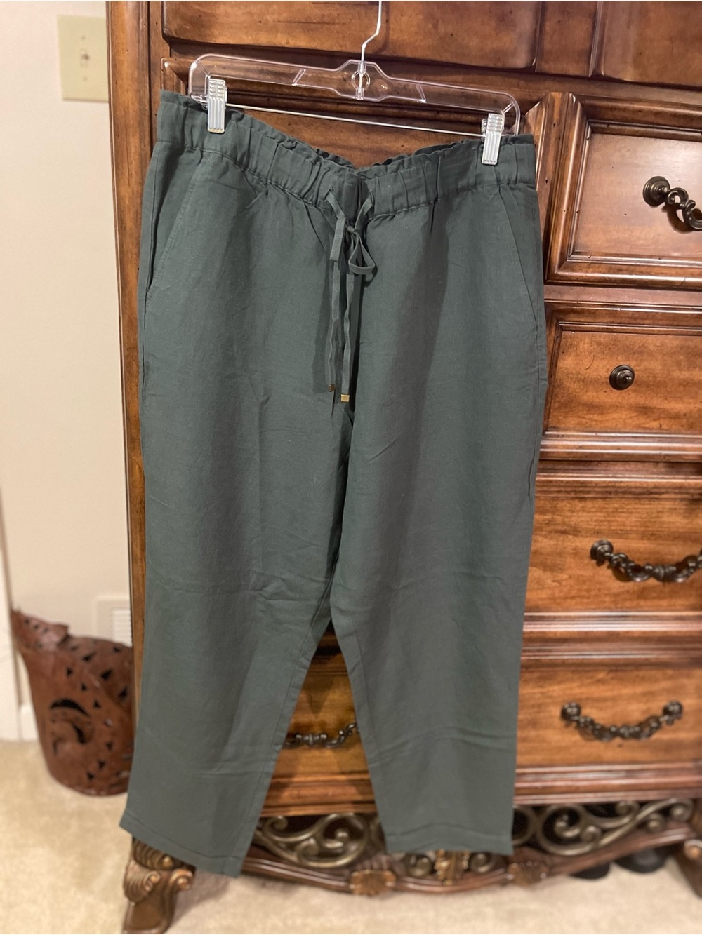 LOFT Women's Olive Drawstring Trousers